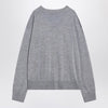 Ami Paris Gray Ami De Coeur sweater in wool and silk