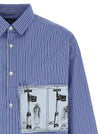 Comme Des Garҫons Homme Patch Striped Shirt