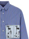 Comme Des Garҫons Homme Patch Striped Shirt