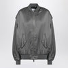 HALFBOY Grey zipped over bomber jacket