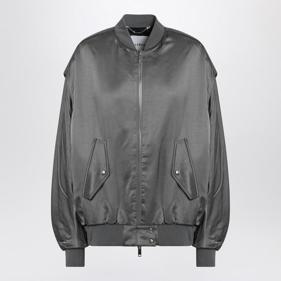 HALFBOY Grey zipped over bomber jacket
