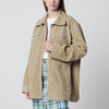 HALFBOY Beige suede leather parka