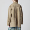 HALFBOY Beige suede leather parka