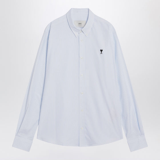 Ami Paris Light blue/white striped shirt Ami De Coeur
