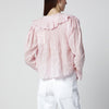 ISABEL MARANT Zelly pink cotton and silk ruffled blouse