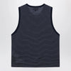 Ami Paris Striped tank top Ink/White with logo