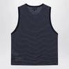 Ami Paris Striped tank top Ink/White with logo