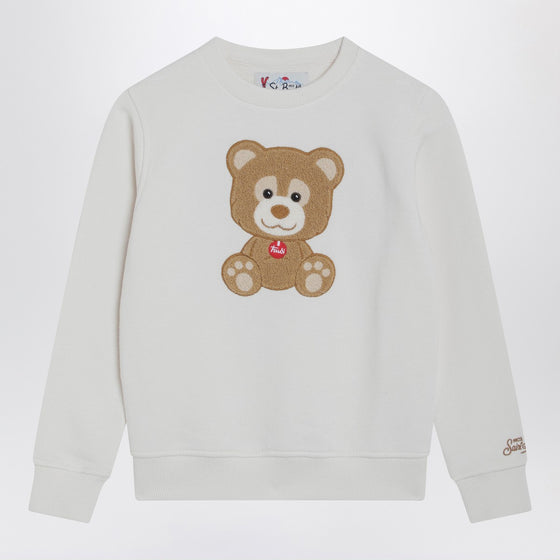 MC2 Saint Barth White sweatshirt with Trudi teddy bear