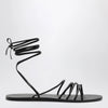 Manebí Black crossover leather sandals