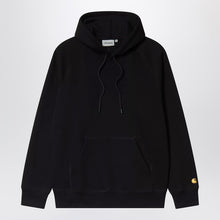  Carhartt WIP Black/Gold Hooded Chase Sweatshirt