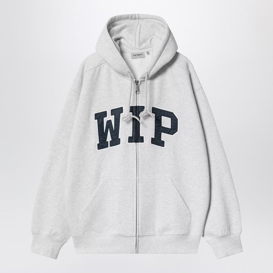 Carhartt WIP Hooded WIP Sweat Jacket colour Ash Heather