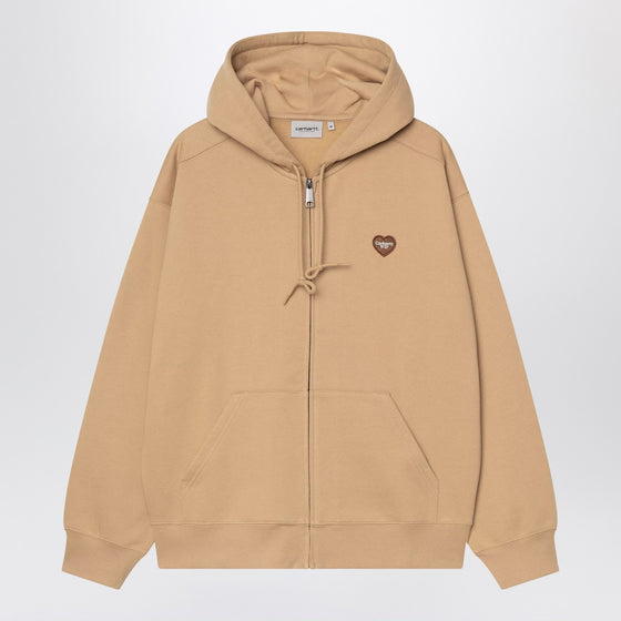 Carhartt WIP Hooded Heart II Hartt Sweat Jacket Dusty brown