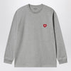 Carhartt WIP Grey L/S Heart Patch T-shirt