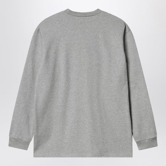 Carhartt WIP Grey L/S Heart Patch T-shirt