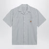 Carhartt WIP Leavel short-sleeve striped seersucker shirt in blue