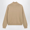 Carhartt WIP Cotton knit zip cardigan sweatshirt in Dusty Brown