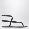 Manebí Black smooth leather crossover sandals