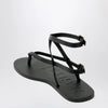 Manebí Black smooth leather crossover sandals