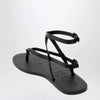 Manebí Black smooth leather crossover sandals