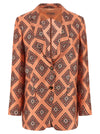 Alberto Biani Tie Print Blazer