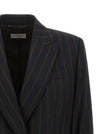 Alberto Biani Pinstripe Flannel Blazer
