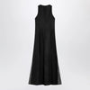 LouLou De Saison Iraka dress in black silk twill