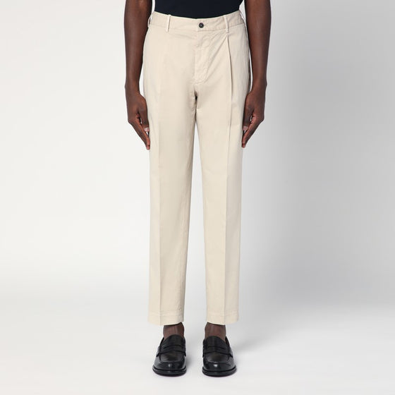 Santaniello Ivory cotton trousers