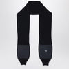 adidas Y-3 Black wool and nylon scarf with sleeves