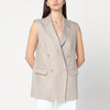 Tagliatore Beige double-breasted linen vest