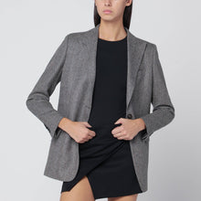  Tagliatore Gray single-breasted blazer in wool