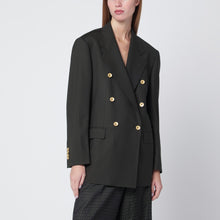  Tagliatore Dark green wool-blend double-breasted jacket