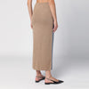 Moschino Beige/grey wool long skirt