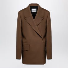  Jil Sander Brown wool double-breasted jacket