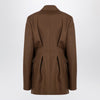 Jil Sander Brown wool double-breasted jacket