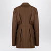 Jil Sander Brown wool double-breasted jacket