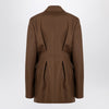 Jil Sander Brown wool double-breasted jacket