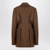 Jil Sander Brown wool double-breasted jacket
