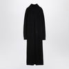 Jil Sander Long black alpaca turtleneck dress