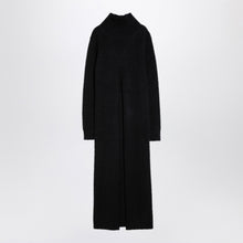  Jil Sander Long black alpaca turtleneck dress