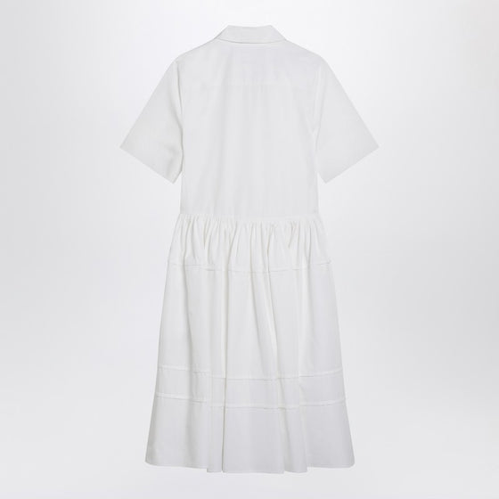 Jil Sander White cotton chemisier dress