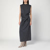 Jil Sander Gray dress in wool with crossover detail