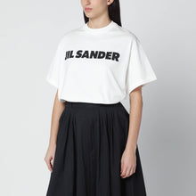  Jil Sander White wide t-shirt with logo