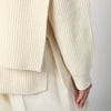 Jil Sander Ivory sweater in wool with scarf