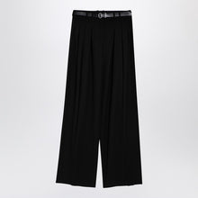  Jil Sander Black wide trousers with belt