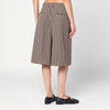 Jil Sander Brown check wool bermuda shorts