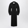 Jil Sander Black double-breasted coat in virgin wool