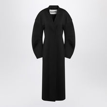  Jil Sander Black double-breasted coat in virgin wool