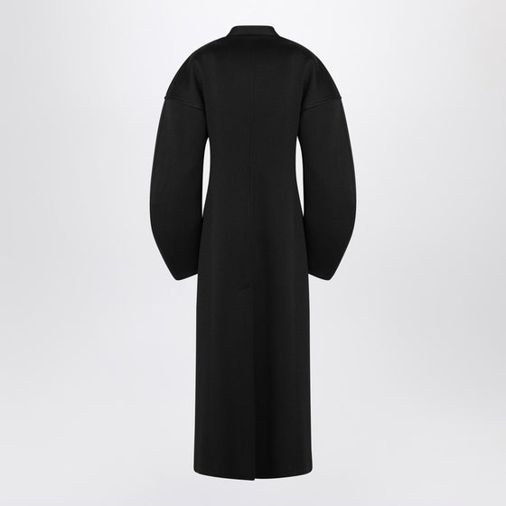 Jil Sander Black double-breasted coat in virgin wool