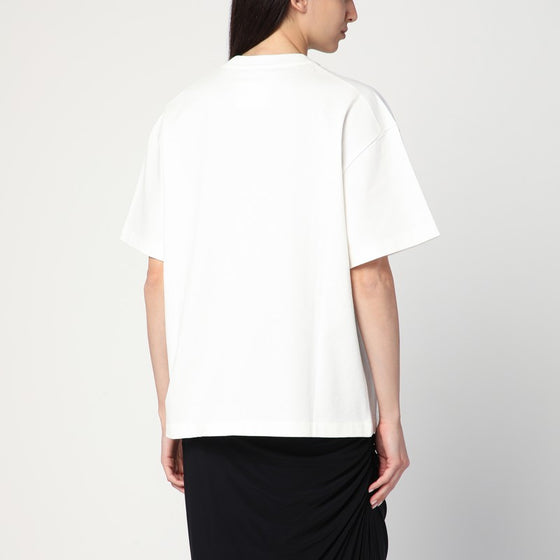 Jil Sander White wide t-shirt with logo
