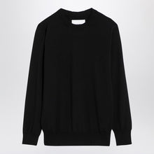  Jil Sander Black wool crew-neck sweater